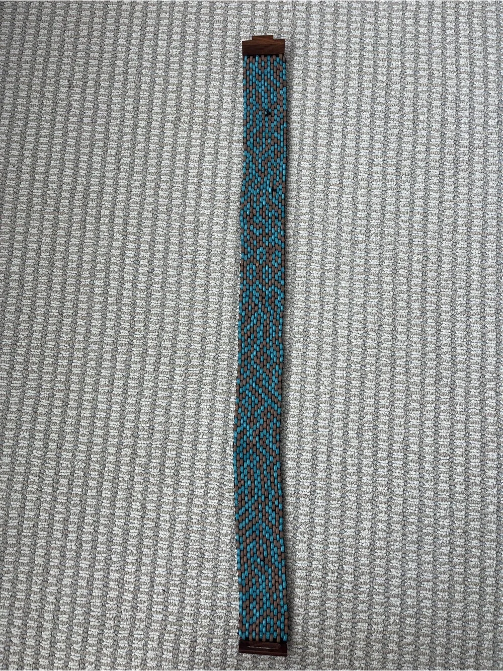 Vintage Boho Stretch Belt Gorgeous Wooden Clasp/Buckle